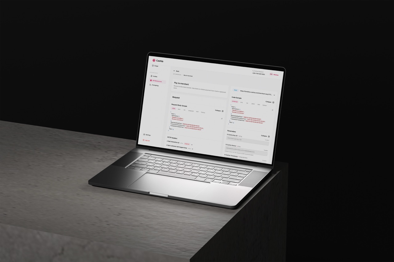 Tova Edge Fintech API documentation dashboard