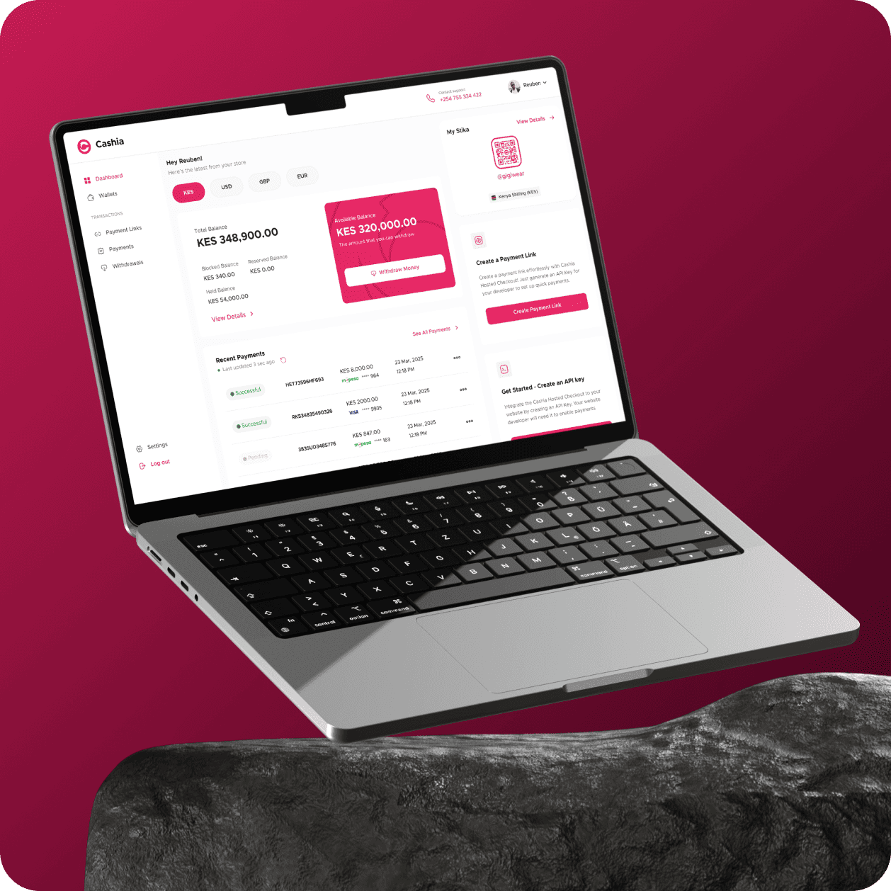 Tova Edge Fintech Payments Dashboard