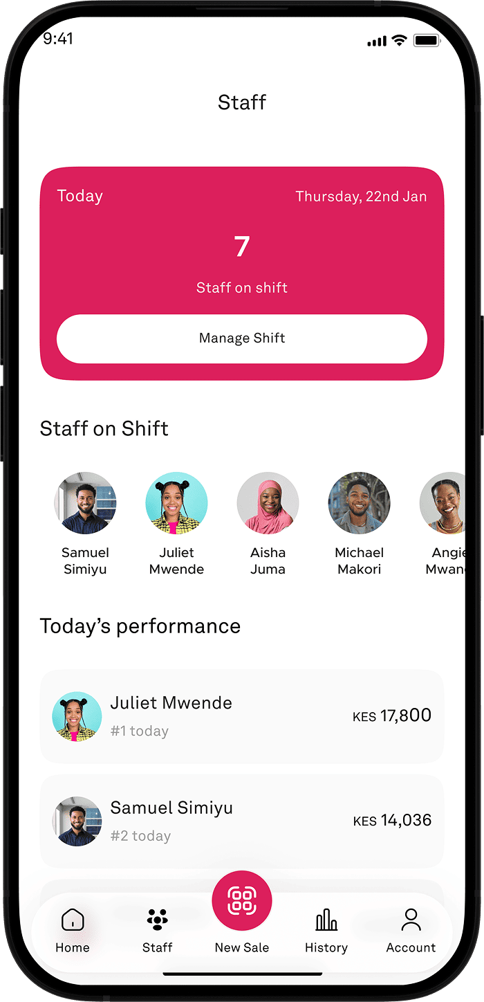 Tova Edge Fintech business app on a phone